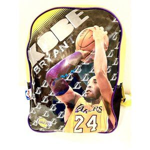 Kobe Bryant 24 NBA Legend Backpack Yellow Purple Used Twice Rare Design
